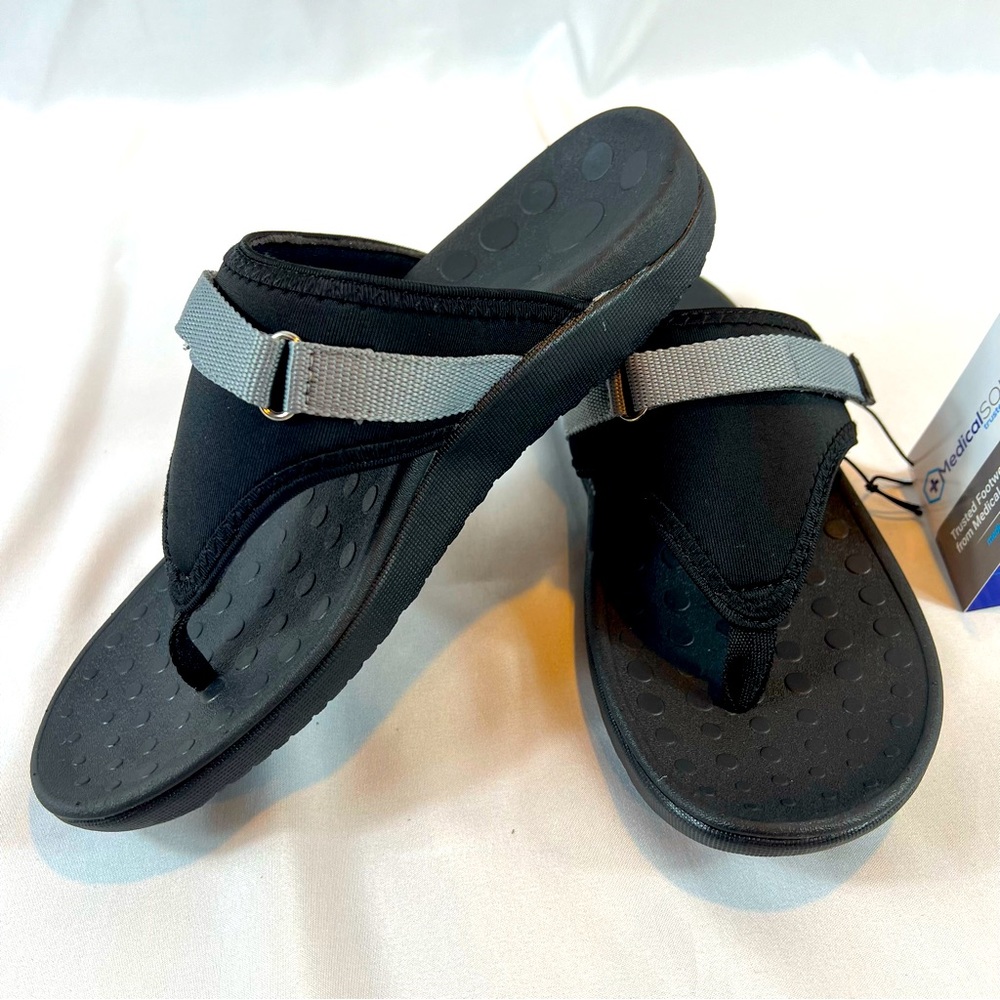 Medical SOLES Sporty Neoprene Orthotic Adjustable Thong Sandals